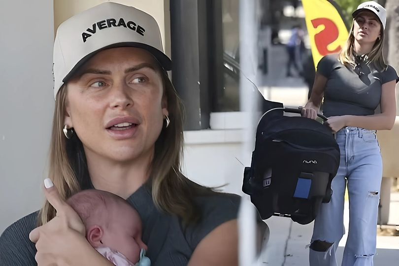 Lala Kent is seen for the first time since giving birth to daughter Sosa two weeks ago – as she takes newborn out to lunch in Sherman Oaks